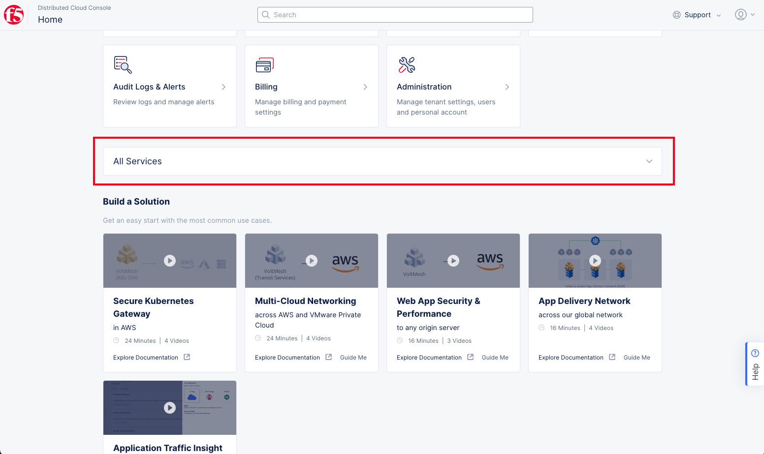 Figure: All Workspaces and Tutorials