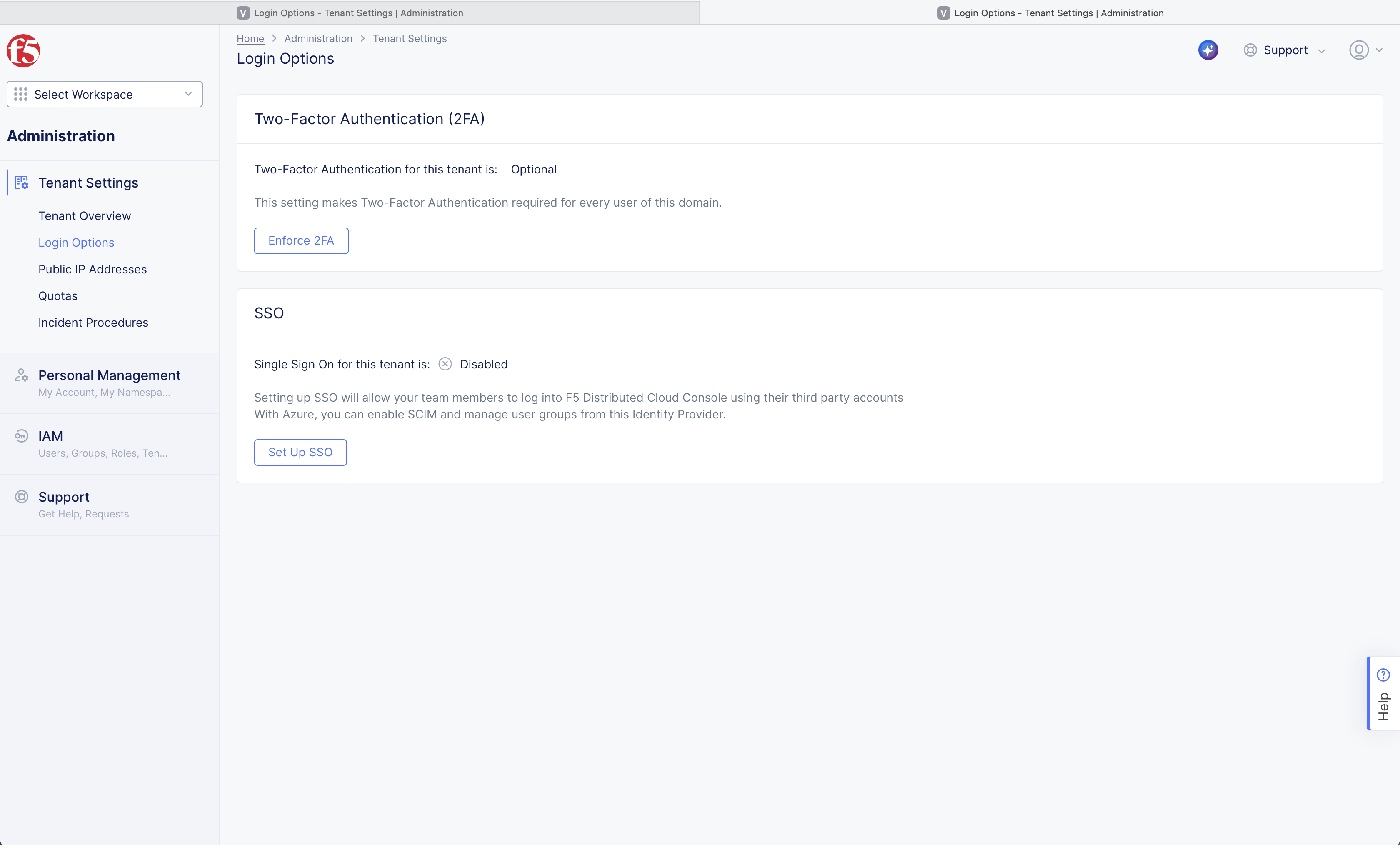 Figure: Configure Login Options